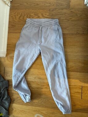 Aritzia Purple Elastic-Waist Jogger Sweatpants